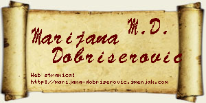 Marijana Dobrišerović vizit kartica